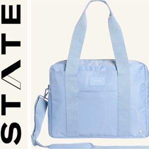 STATE Jordan diaper tote- ice blue $198